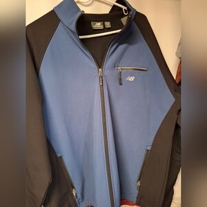 New Balance Men's Performance Jacket in Blue and Black, Size Xl
